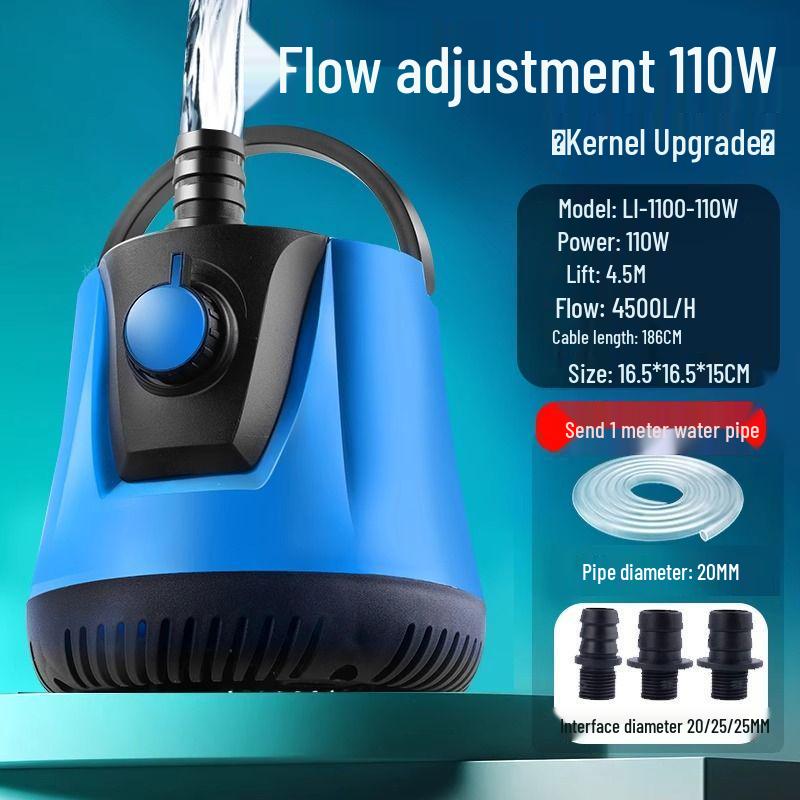 Pompă submersibilă de acvariu cu zgomot redus, cu aspirație inferioară și filtru