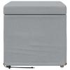 Stool Light Grey 41 X 41 X 40 Cm Fabric and Particleboard