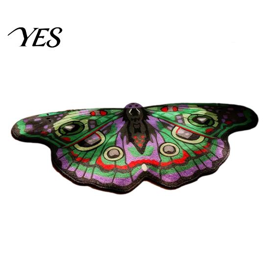 Soft Fluffy Rug Colorful Butterfly Rug, Vintage Irregular Moth Shaped Floor Mat, Washable Mat Area for Living Room Bedroom Entryway Bathroom 40x70cm
