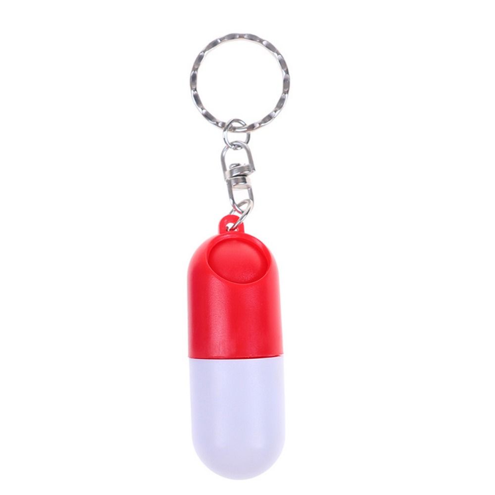 Capsule Shaped Travel Pill Box Key Chain Drug Container Keychain  Medicine Storage