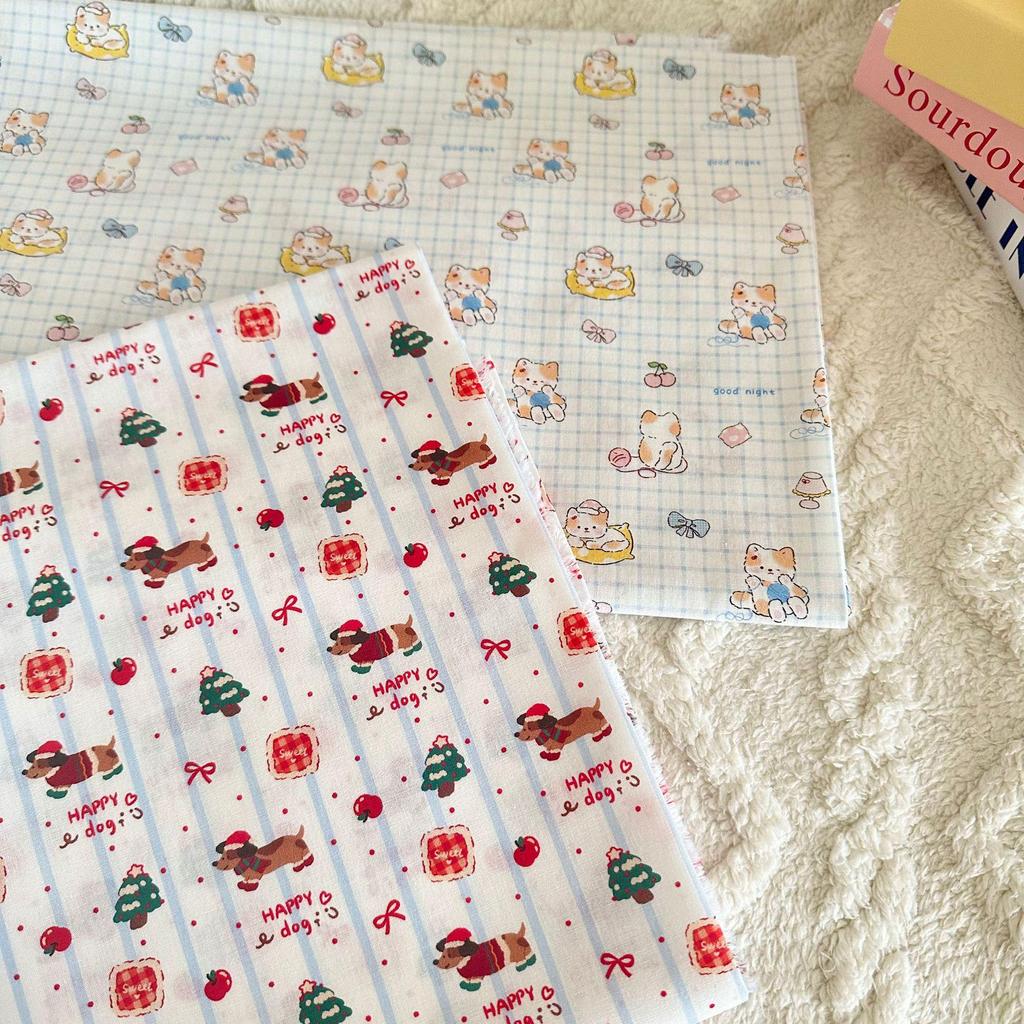 100% Cotton 40s Digital Korean Cartoon Fabric for Children's and Adult Clothing, Homewear, and Luggage