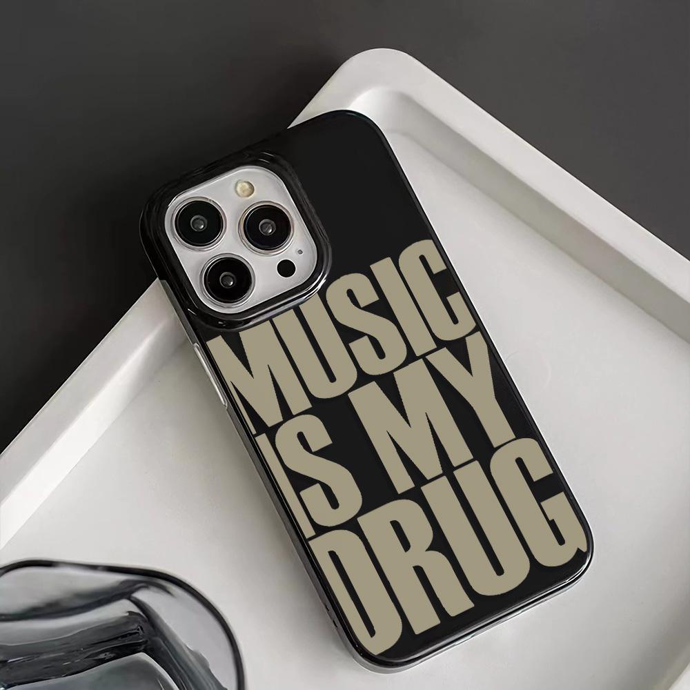 Love Music English Trendy Art Personalized Creative Phone Case For IPhone 16 15 14 13 12 11 Pro Max 7 8 Plus X XS XR Cover