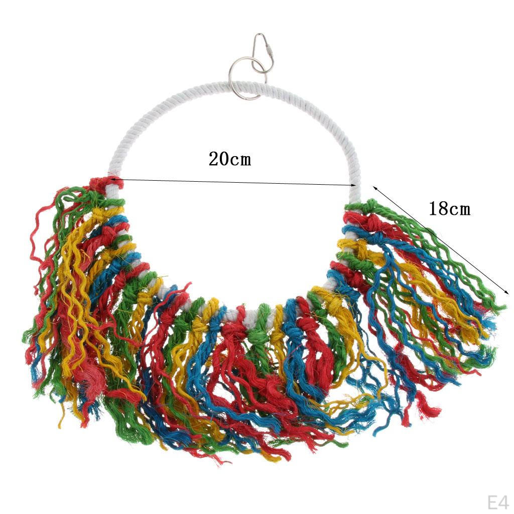 Pet Bird Parrot Chew Toys Parakeet Swing Cage Bite Climb Ring Toy