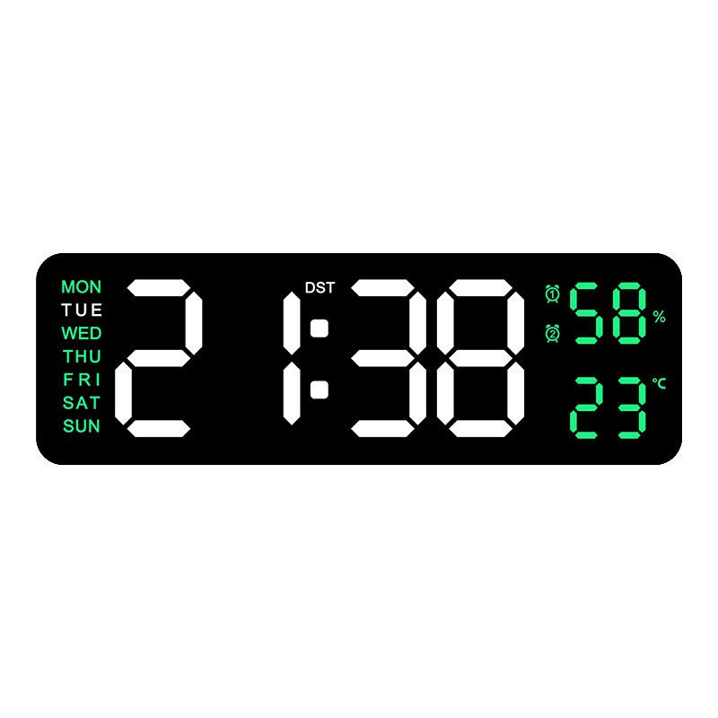 Multifunctional Alarm Clock Temperature and Humidity Calendar Display Dual Alarm Clock with Adjustable Brightness LEDalarm Clock