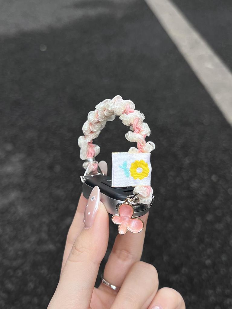 Kompatibel mit Xiaomi Smart Band 10 NFC: Neues elastisches Schleifen-Glitzer-Haargummi für Mädchen (Passt für Modelle 3-9).