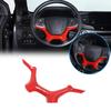 Red ABS Interior Steering Wheel  Trim Cover Frame For Honda Pilot -
