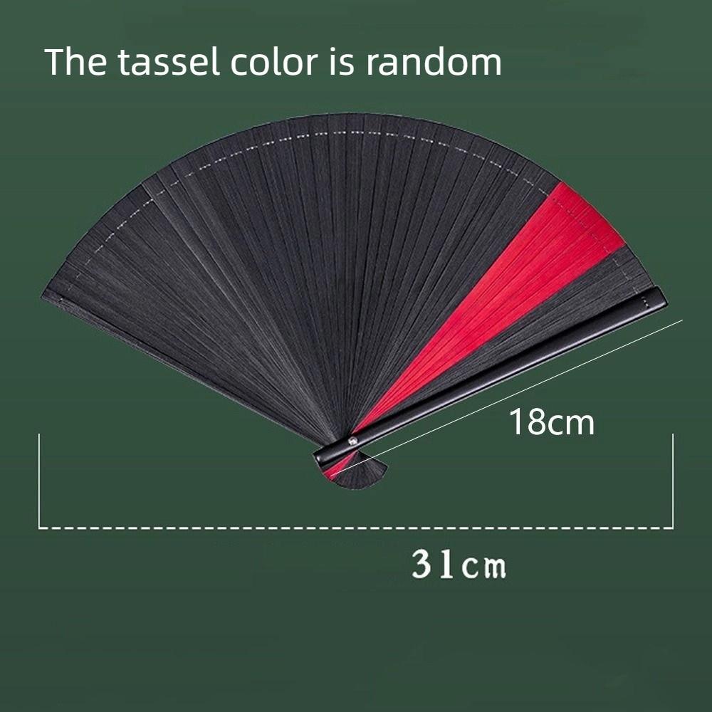 Chinese Style Women's Folding Fan Black Bamboo Fan Japanese Classical Folding Fan  Home Decoration