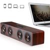 Wooden Soundbar Bluetooth Speaker Music Acoustic System 20W HIFI Stereo Music Surround LED Display Outdoor Speaker With FM Radio