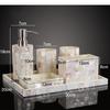 Resin Bathroom Set Lotion Bottle Mouthwash Cup Toothbrush Holder Soap Dishes Home Shampoo Hand Sanitizer Storage