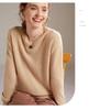 Women's Cashmere Long Sleeve Round Neck Pullover: Autumn/Winter Knitwear Base Layer