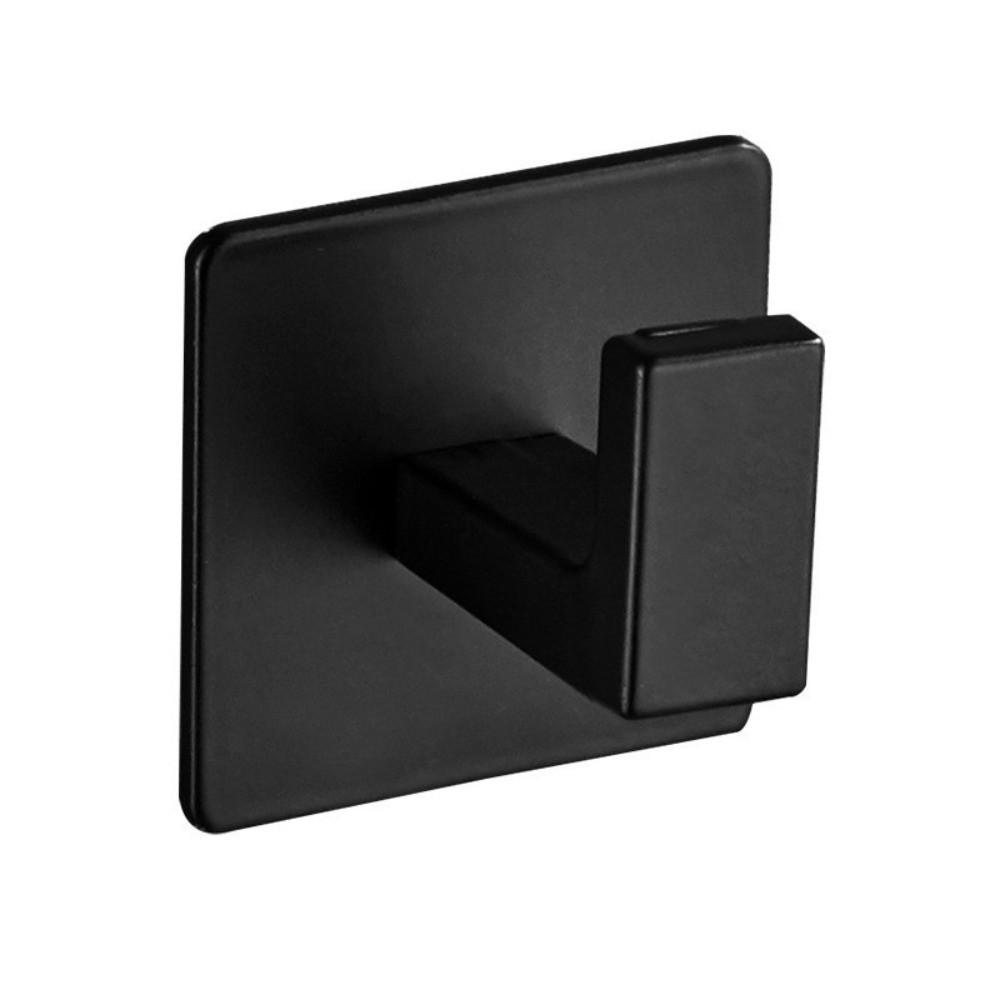 1pc Wall Mounted Adhesive Wall Hooks Aluminum Robe Hook Bathroom Hook for Bath Kitchen Bedroom