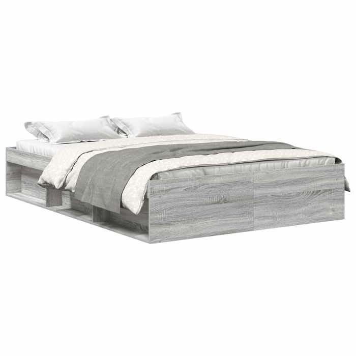 VidaXL Bed Frames Sonoma Grey 150x200 Cm Extra Large 3203871