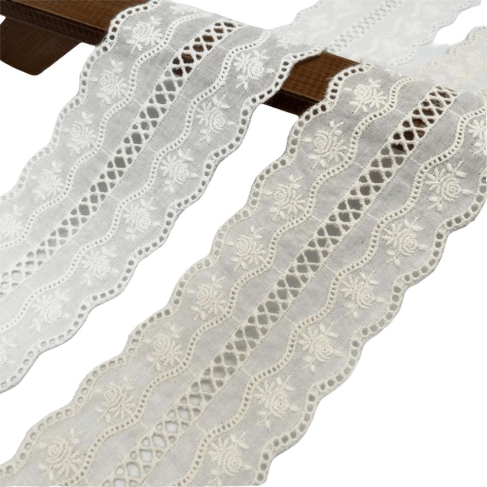 Handmade Floral Embroidery Lace 2 Yard Lace Ribbons Trim Wedding Embroidery  Home Decor