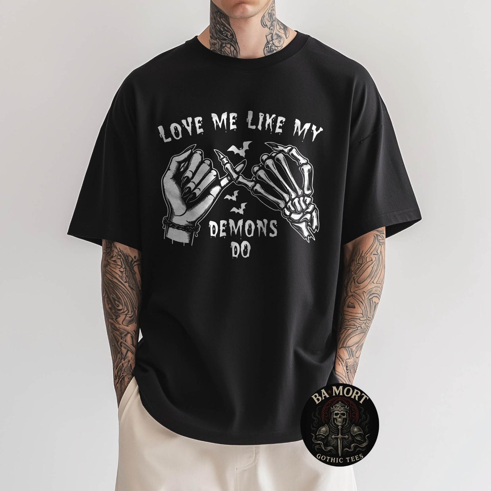 Love Me Like My Demons Do Emo Punk Gothic Goth Occult T-Shirt S разноцветный