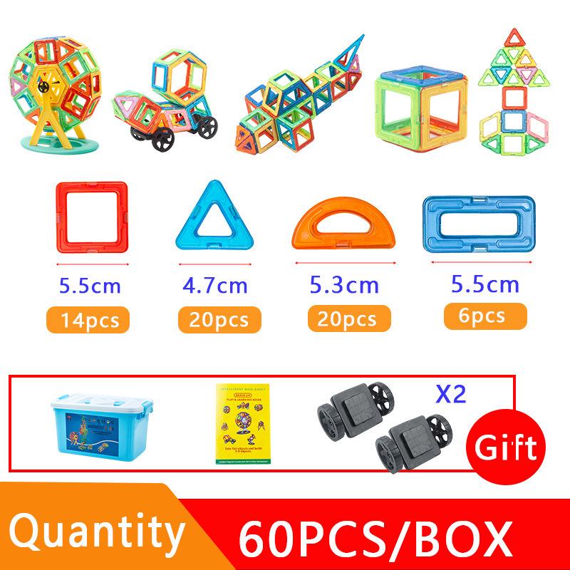 Large Educational Magnetic Tiles - Children's Development Toy for Creative Building and Thinking