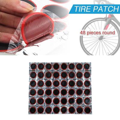 Reparaturflicken-Set ohne Kleber Fahrrad-Schlauchpanne Gummi-Pannenwerkzeug Reifen Fahrradreifen Schlauch 48 Stück Flicken Reparatur Q7I4