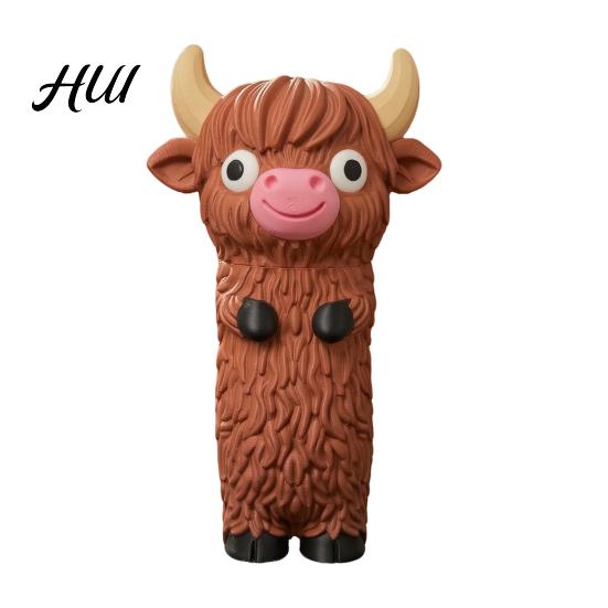 Teacher Gift Pen Holder Highland Cow Pencil Holder, 3D Printed Desk Decor Organizer for Classroom Office, Cute Animal Handmade коричневый