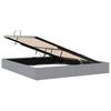 Storage Bed with Storage Light Gray 193 x 203 cm Fabric