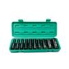1/2Inch Drive Hex Impact Socket Set 10-Piece Deep Socket Metric Sizes Carbon Steel with