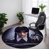1 Stück Mittwoch Büro Runder Teppich, Rutschfest, Weich und Langlebig, Büroteppich für Innendekoration, Perfekt für Büro, Schöne Dekoration