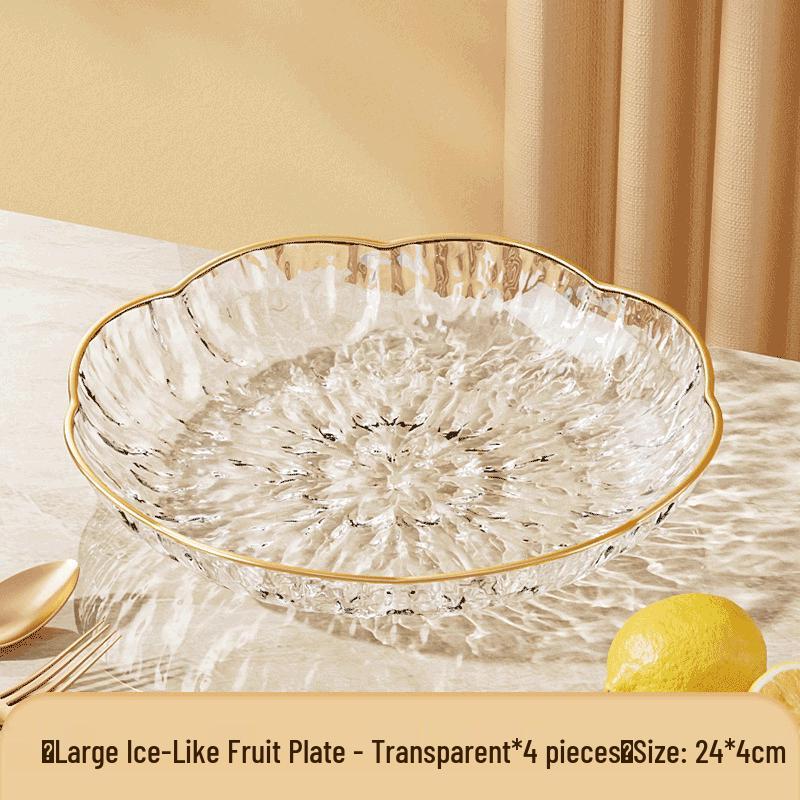 Пластиковая круглая тарелка для фруктов и закусок Lu Fenglai, 24 см, набор