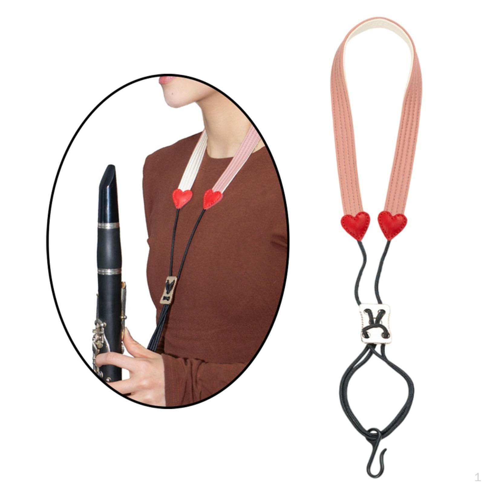 

Регулируемый ремень для кларнета на шею для духовых инструментов 44 см-58 см для всех возрастов розовый