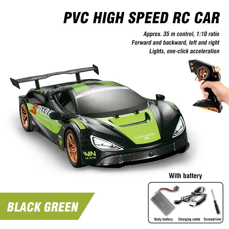 1/10 2.4G Remote Control Racing Car Large PVC High-Speed Drift Cars Competition Vehicle Boys Race Car Game Toy for Children Gift