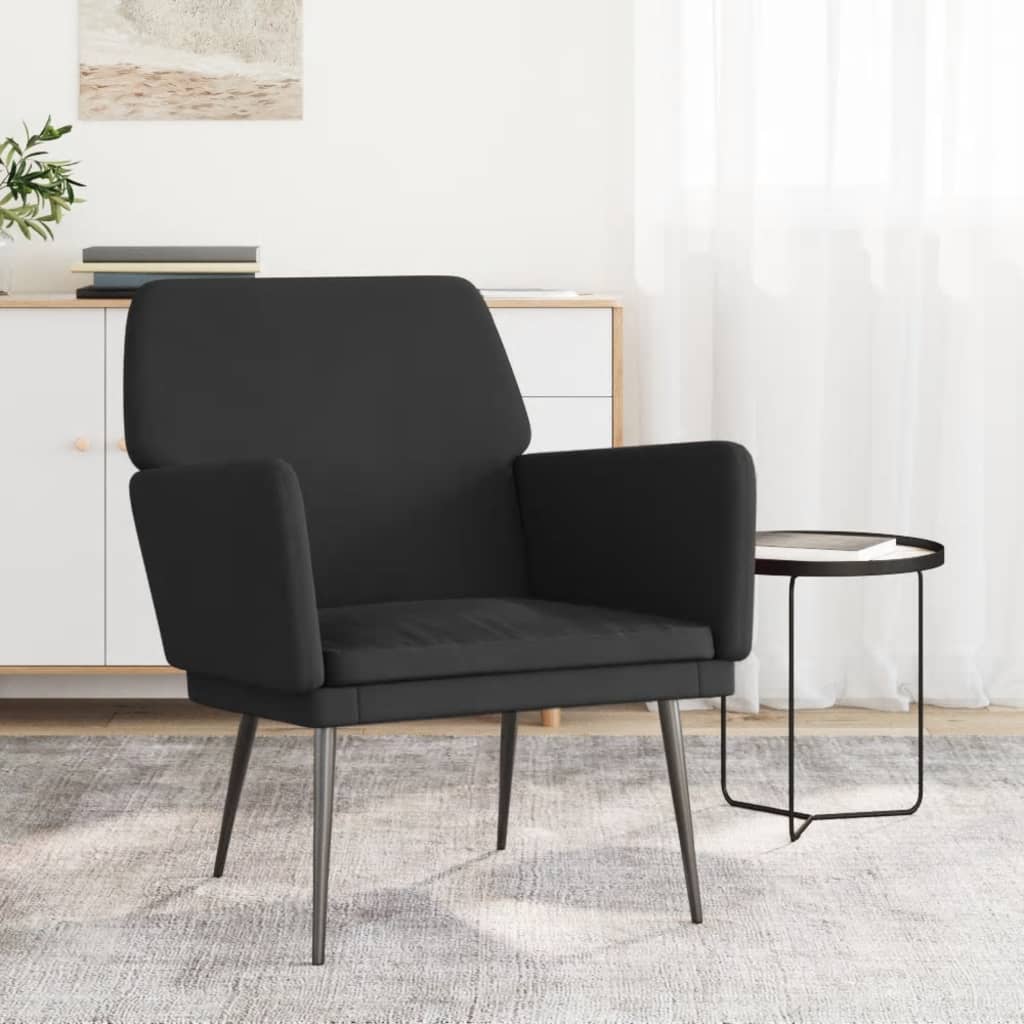 Armchair Black 62x79x79 Cm Velvet
