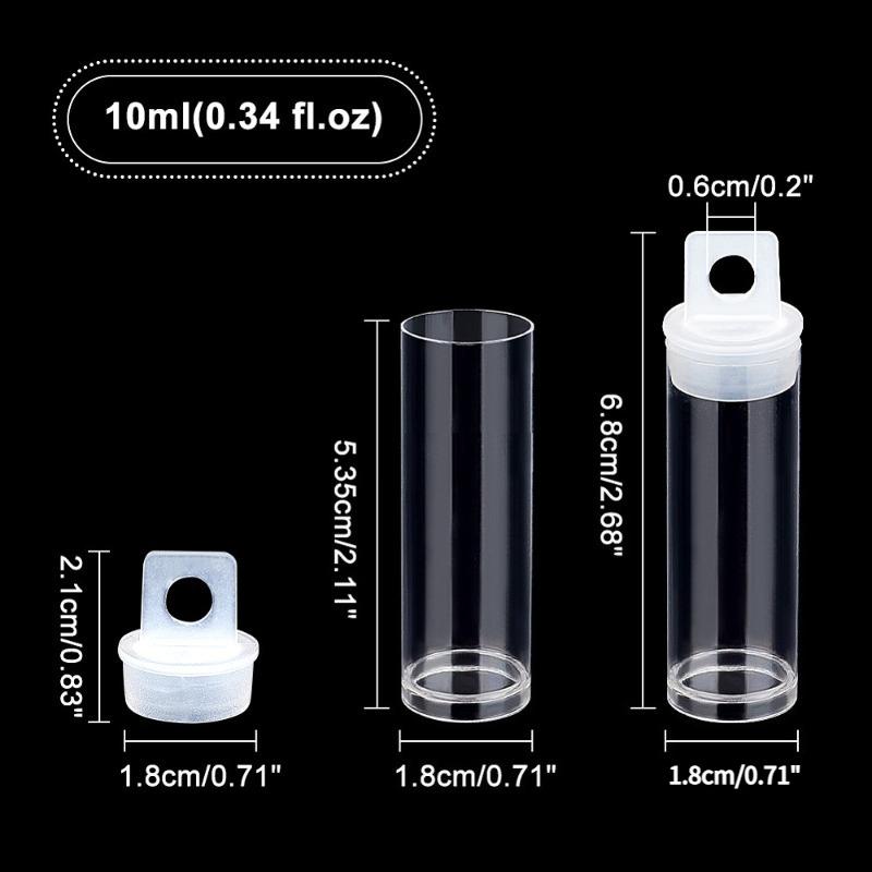 30/60pcs Plastic Bead Containers Bottle for Seed Beads Storage Clear 10ml(0.34fl. Oz) Jewelry Making Display Packaging Supplies
