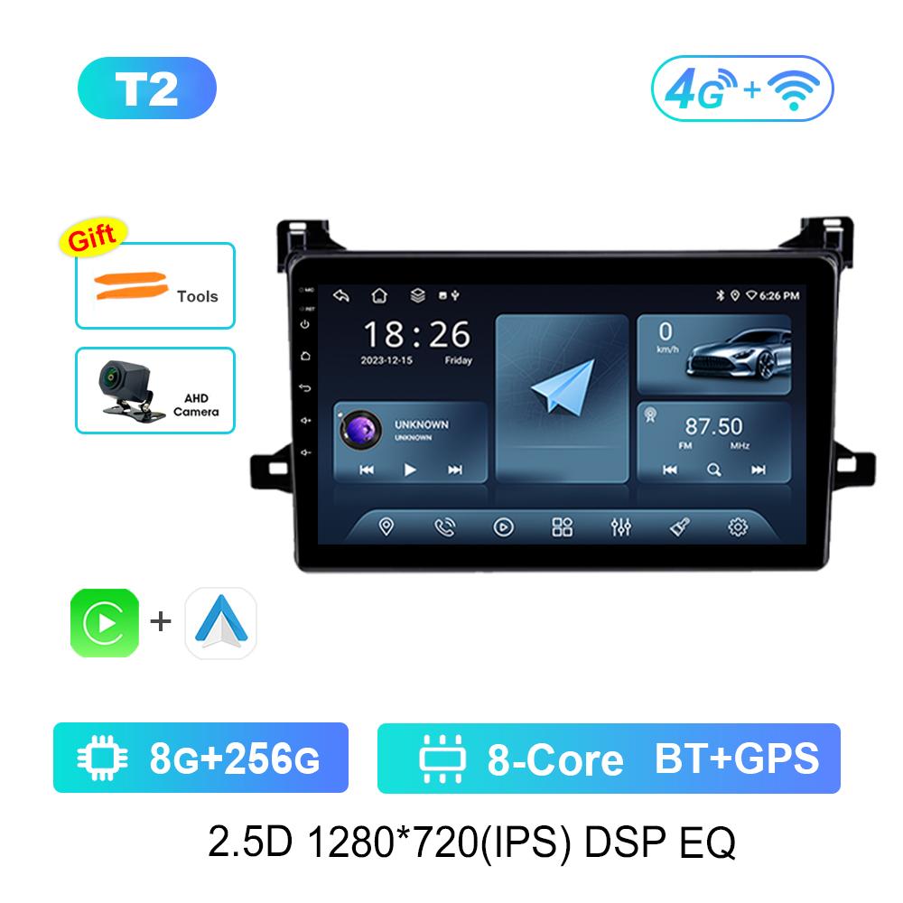 Android Auto Car Radio Multimedia Player 9 Inch for Toyota Prius XW50 2015 - 2020 WiFi GPS Navigation 4G Split Screen Head Unit
