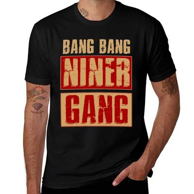 חולצות Bang t Gang מגניבות מודפסות Niner חולצת טריקו כדורגל Bang אנימה ל t ל חולצות יוניסקס יוניסקס