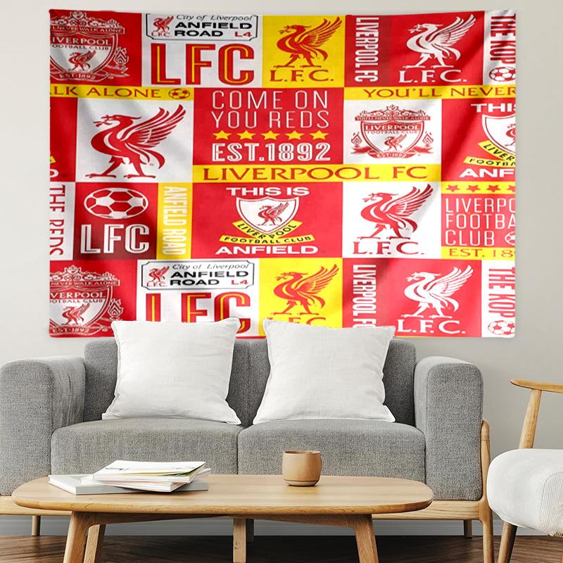 Liverpool F.C Print Tapestry, Lightweight Wall Hanging, for Bedroom, Dorm, Living Room, Home Art Decor - Birthday Christmas Gift for Friends