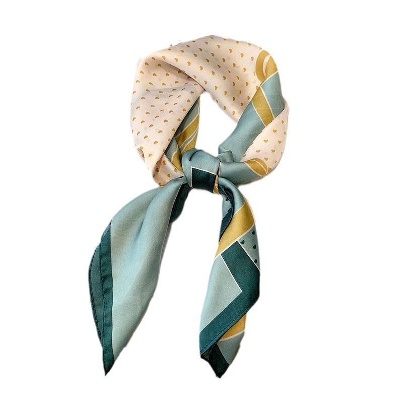 Small Square Scarf Silk Scarf Women's 71x71 Korean Versatile Decoration with Suit Shirt Professional Scarf Neck Protection Thin Scarf