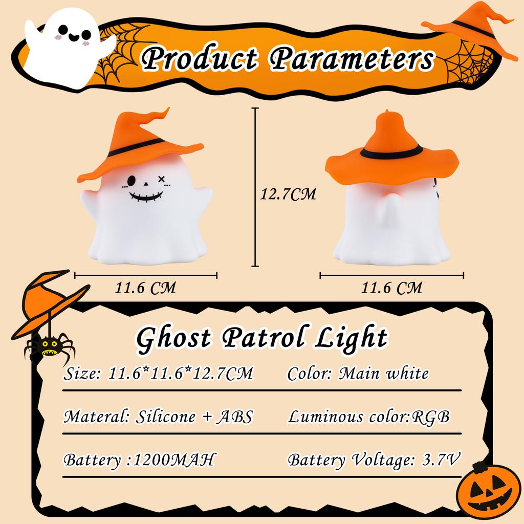 New Arrival Dimmable Halloween Night Light Rechargeable Children Party Holiday Gift Interior Decoration Accessories Quality ABS