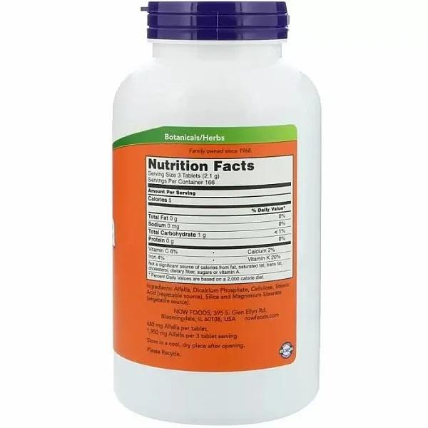 Now Foods ALFALFA 650 Mg.