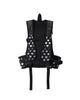 Themuseumvisitor Mesh Mountaineering Heart Printed Backpack (Black)