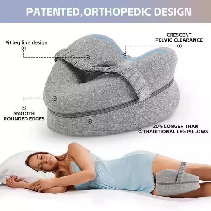 Ergonomic Memory Foam Leg Pillow for Pregnant Women - Heart-shaped, Knee and Leg Support pillow