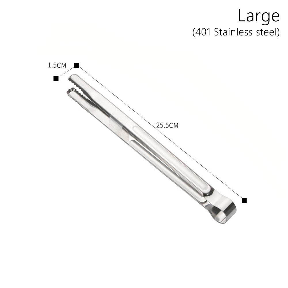 1Pcs 410 Stainless Steel Grill Tongs Non-Slip S/M/L/XL Food Clip Lengthened Multifunctional BBQ Steak Clip Cooking Utensils