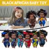 Black Black Baby Roztomilá kudrnatá černá 8palcová vinylová hračka pro miminko