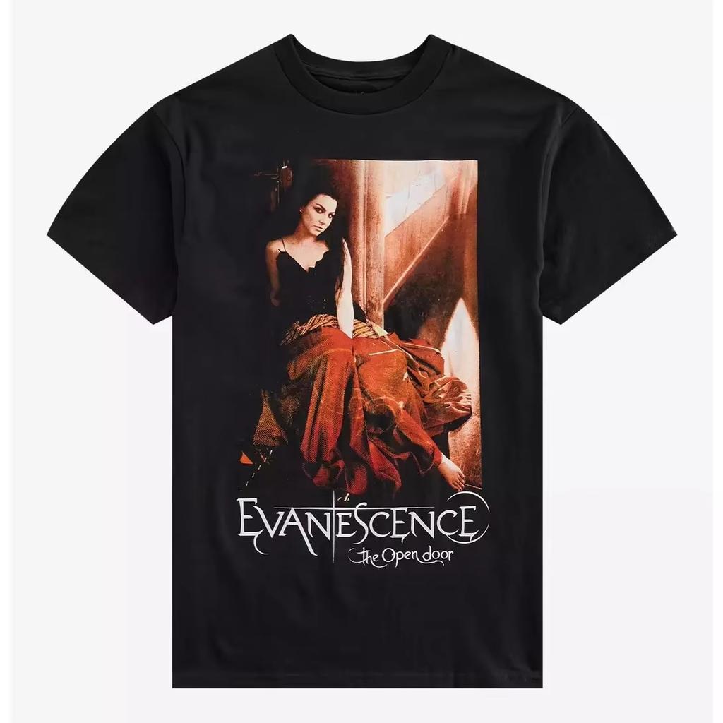 Summer Hot Sale Evanescence 2026 Tour Band Cotton Graphic T-shirt Men Women Vintage Hip Hop Streetwear Oversized T-shirt