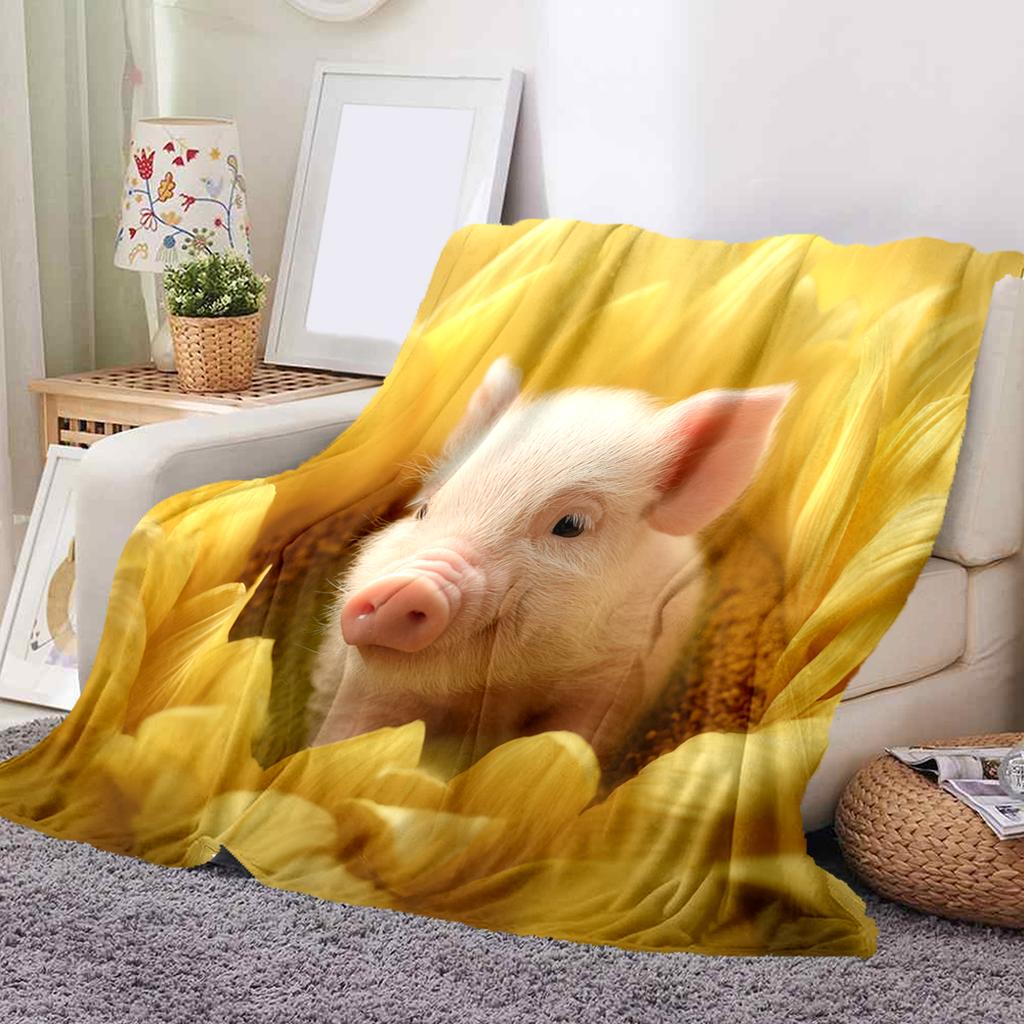 1 Stück Flanelldecke mit Cartoon-Druck, Hohe Qualität, Bequem für alle Jahreszeiten, Heimdekoration, Wärme und Komfort, Perfekt als Weihnachts- oder Geburtstagsgeschenk