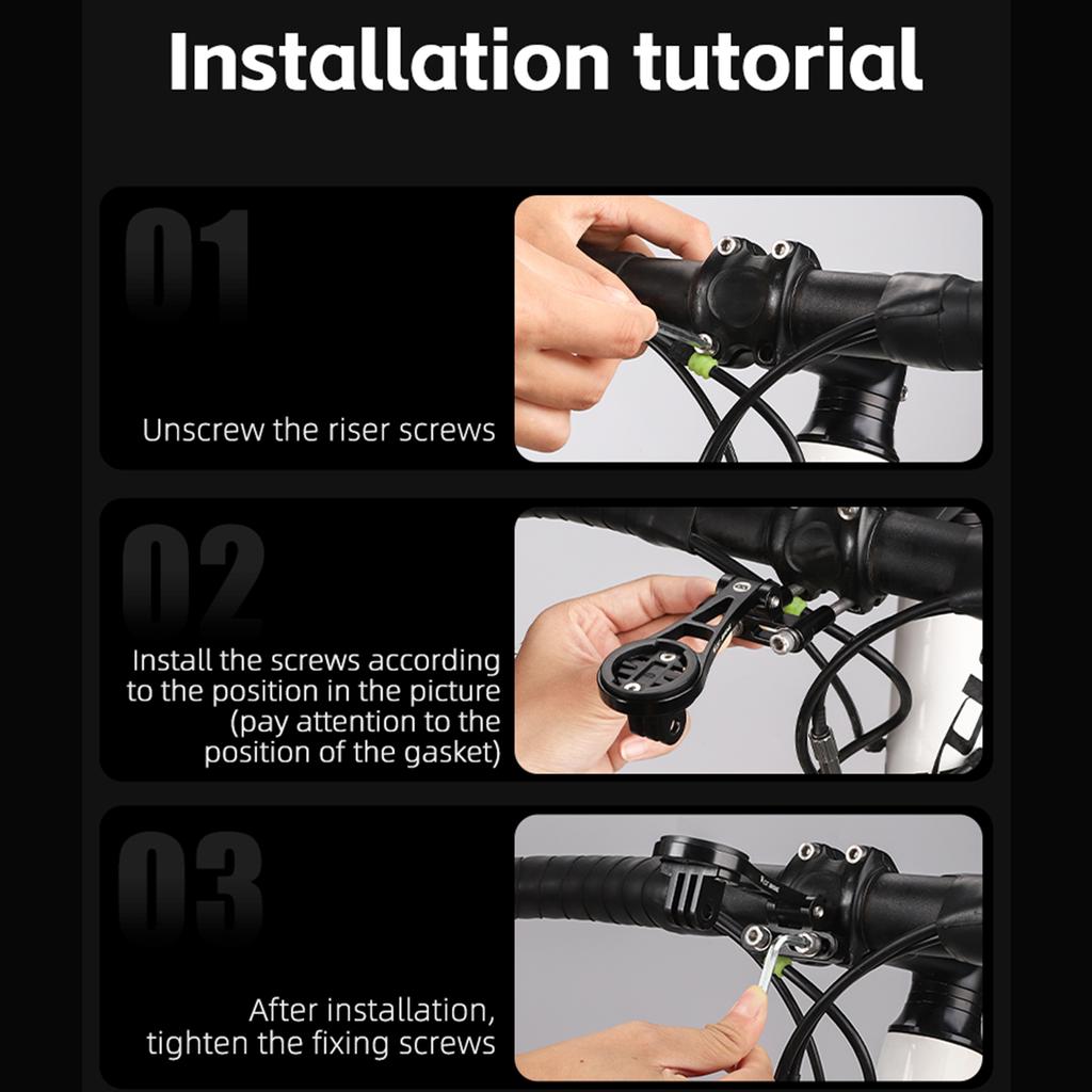 1000 Lumen 4500mAh oppladbart sykkelhodelykt og styrestamme sykkeldatamaskinmonteringssett