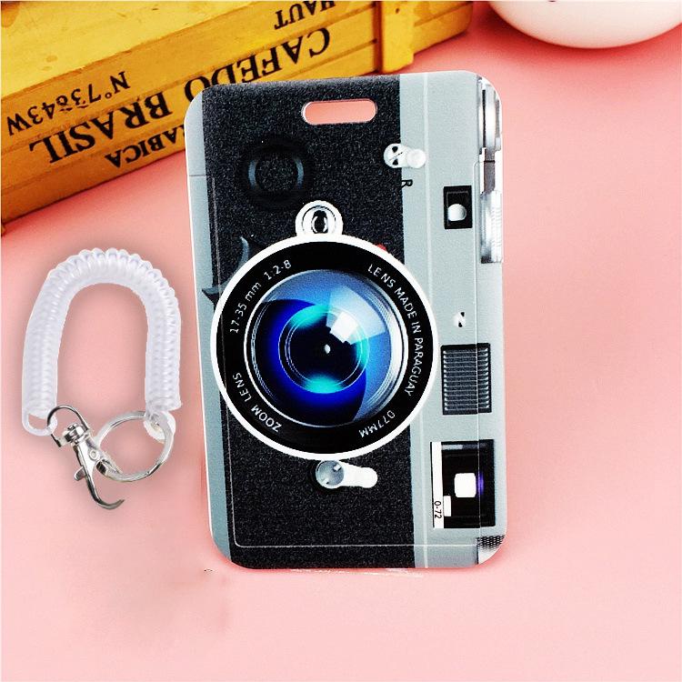 Creative Camera ABS Slide Card Holder for Student ID, Meal, Bus, and Campus Cards