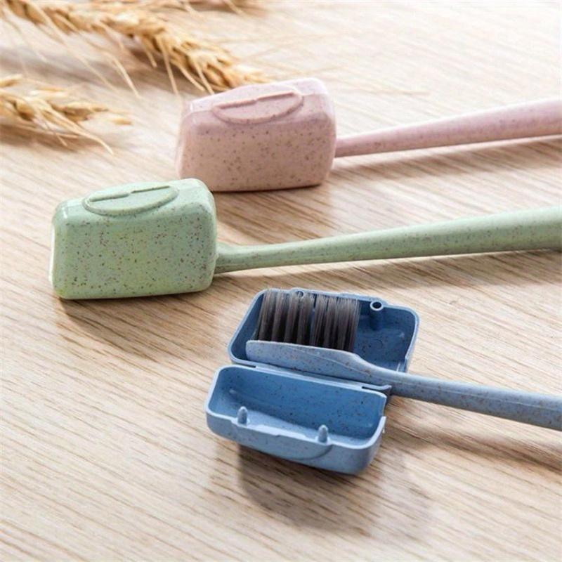 [4pcs EcoTooth Toothbrush Covers] 4pcs EcoTooth Portable Toothbrush Covers | Pastel Colors, Ventilated Cover, Speckled Design | Travel Caps