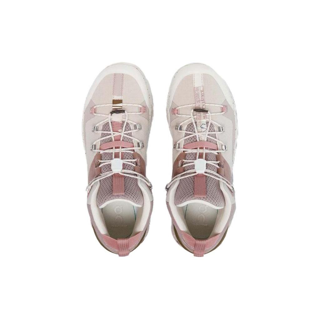 On Cloudtra Bequeme Runde Zehenpolsterung Mittelhohe Bergsteigerschuhe Damen Beige Rosa 53.99054