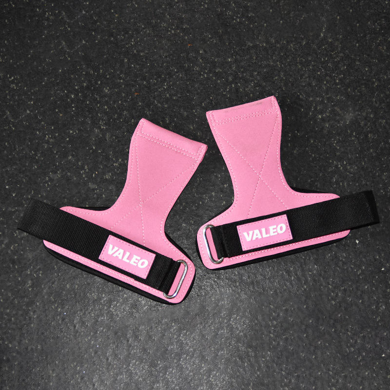 Customized Hot Selling High Quality Neoprene Gymnastic Grips Breathable Padded Hook Loop Closure Weightlifting Workout S розовый