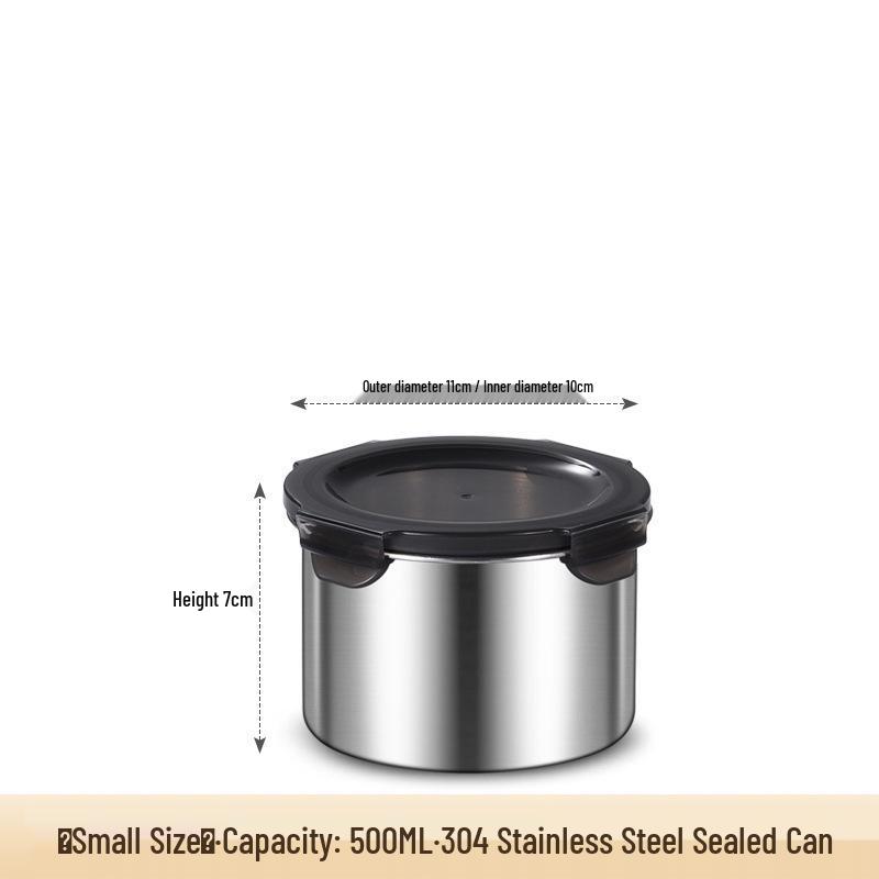Stainless Steel Airtight Storage Canister for Coffee, Grains, and Tea 304 Stainless Steel