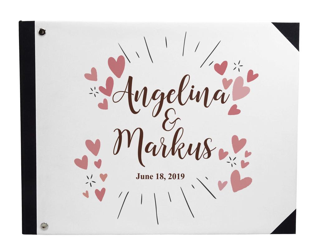Darling Souvenir Blue Floral & Geometric Hardbound Cover Printed Anniversary Wedding Guestbook Scrap Book-7 X 9