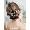 Copper Wire Handmade Beaded Sparkling Hairpin Accessories with Opal, Simple European and American Style Hair Flower for Outdoor Weddings