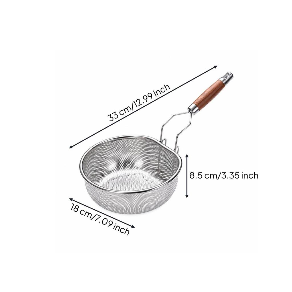 Noodle Strainer Perforated Food Drainer with Hook Rust-Resistant for Pot